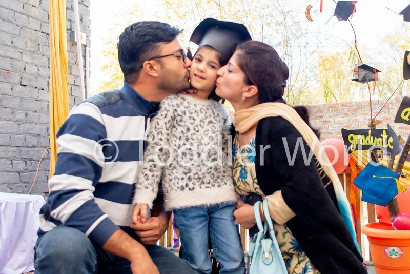 A loving moment between parents and their child
